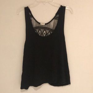 Black tank top with back detail